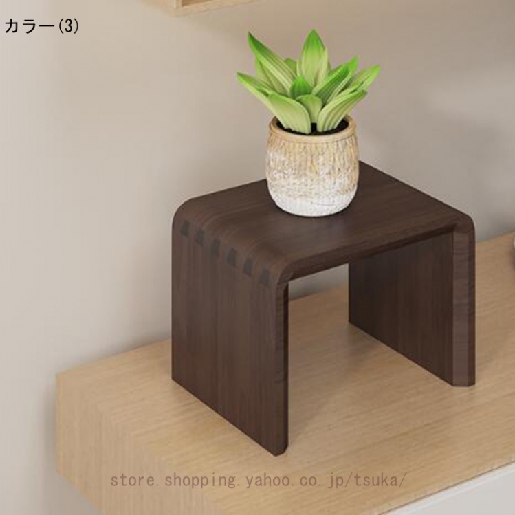 木製 フラワースタンド ウッドステージ 3色 この字ラック フラワー