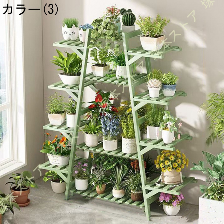 プランター3点セット　鉢台　花台　観葉植物　多肉植物　木製プランター　木製ラック 多段式 フラワースタンド プランター スタンド ガーデンラック
