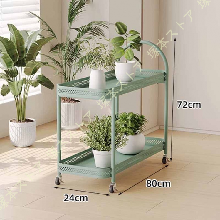 フラワースタンド アイアン おしゃれ 移動 収納ワゴン キャスター付き