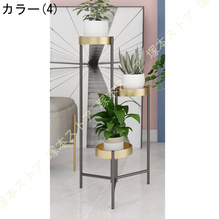 花台 アイアン 3段 折りたたみ式 おしゃれ 室内 屋外 玄関 ベランダ 大型 スリム フラワースタンド 折りたたみ プランタースタンド 防錆 鉢置き台 園芸ラック_4