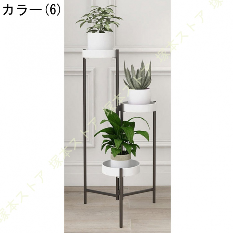 花台 アイアン 3段 折りたたみ式 おしゃれ 室内 屋外 玄関 ベランダ 大型 スリム フラワースタンド 折りたたみ プランタースタンド 防錆 鉢置き台 園芸ラック_6
