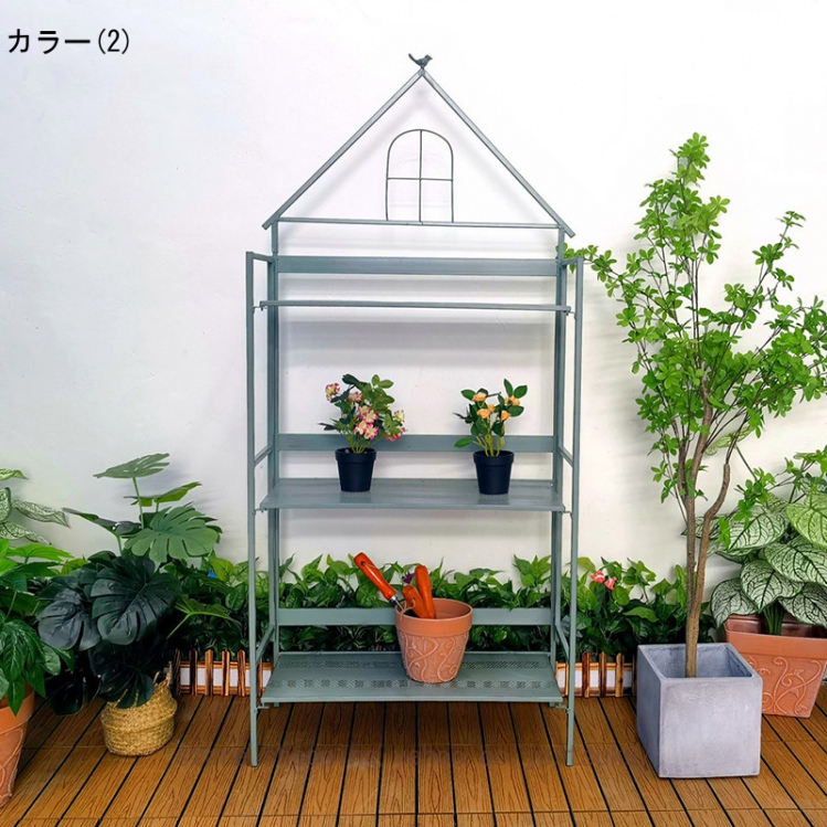 ガーデンラック 横型 3段 おしゃれ 花台 屋外 室内 アイアン フラワースタンド フラワーラック プランタースタンド 園芸 棚 花 ラック ガーデニング フラワー_2