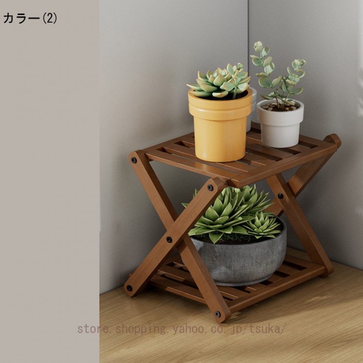 フラワースタンド プランタースタンド 花台 竹製 折りたたみ可能