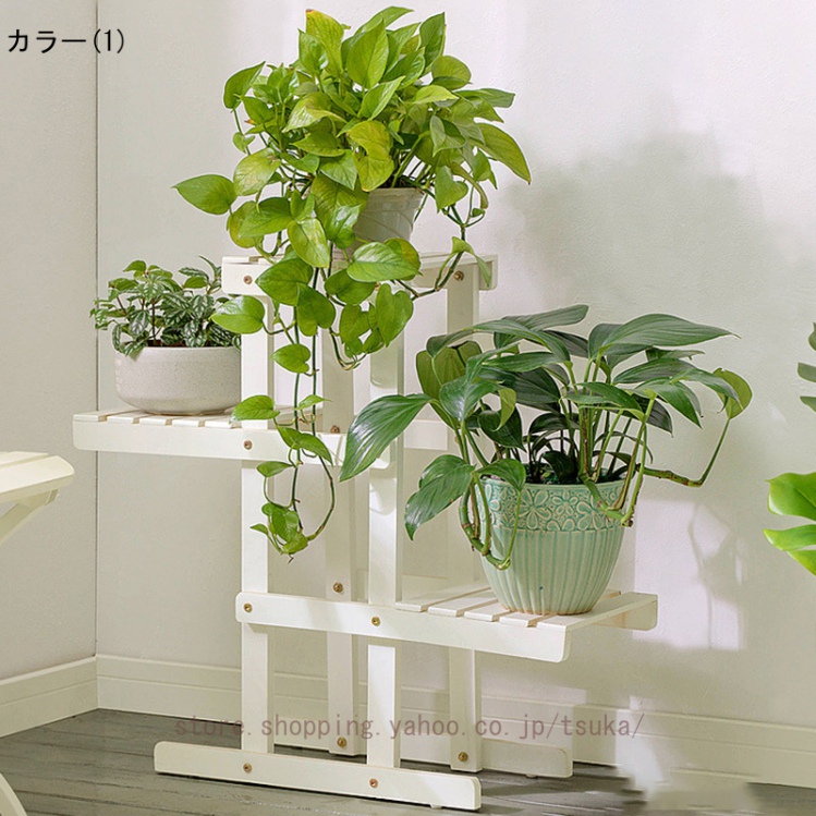 植物スタンド ホームデコレーション フラワースタンド バルコニー 無垢材 多層 屋内 フラワーシェルフ リビングルーム 植木鉢 ラック 棚 ディスプレイスタンド_1