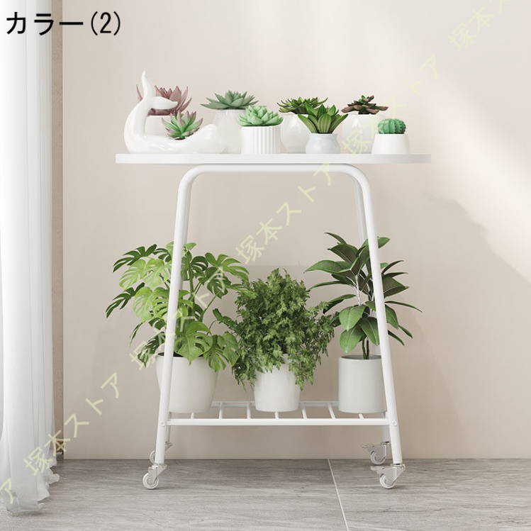 2個組☆フラワースタンド コラム 花台 フラワースタンド プランタースタンド キャスター付き花台 鉄製 錆び