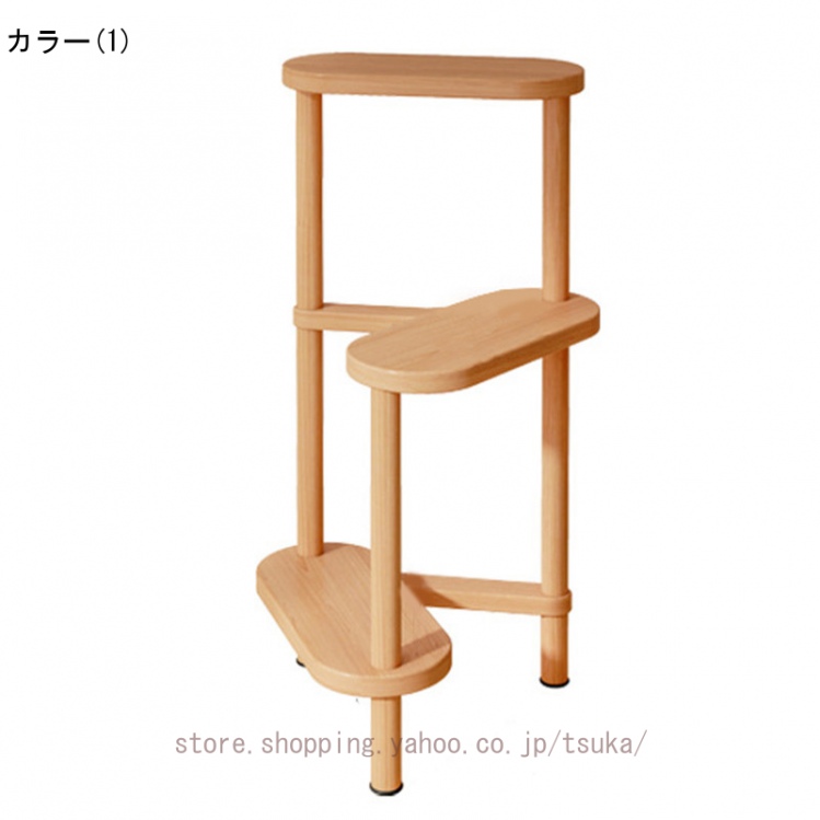 KK824【ハンドメイド】木製 踏み台・飾り台・園芸スタンド・棚 Creer フラワースタンド ナインマーケ 木製 花台 飾り台 スタンド