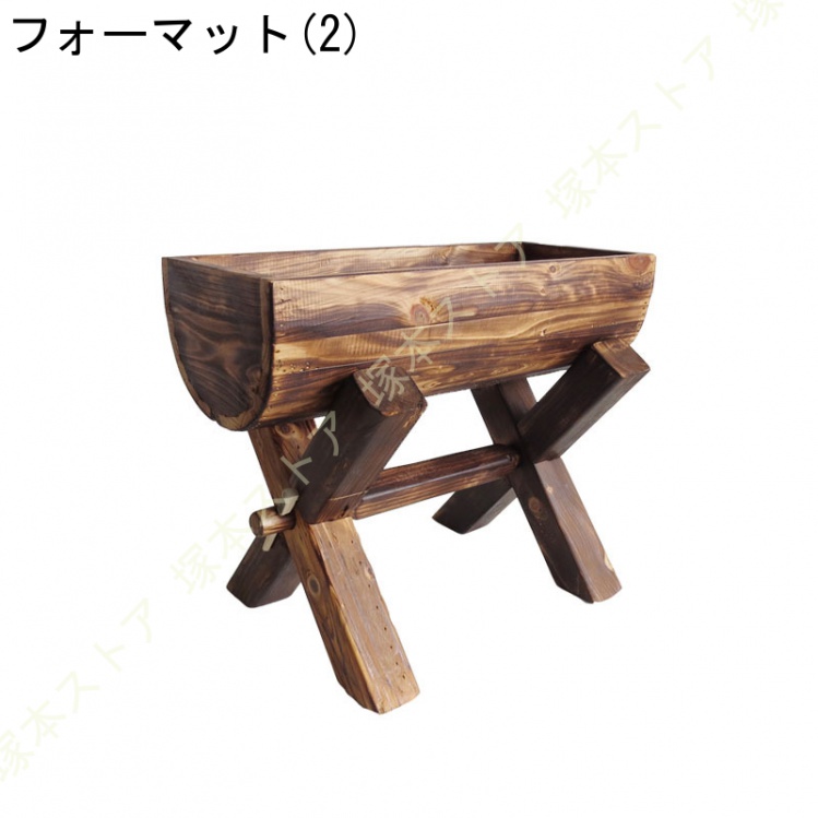 フラワースタンド 棚 ガーデニング用品 ガーデンファニチャー 庭 ベランダ 杉 スギ 屋外 おしゃれ ラティス 園芸 花立て 花台 庭園 花壇 木製_2