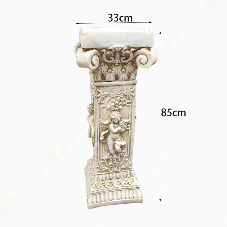アンティーク風コンクリート製 ギリシャ,ローマ風 花台コラムスタンド高さ93cm フラワースタンド コラムスタンド 花台 屋外 アンティーク ローマ風 鉢