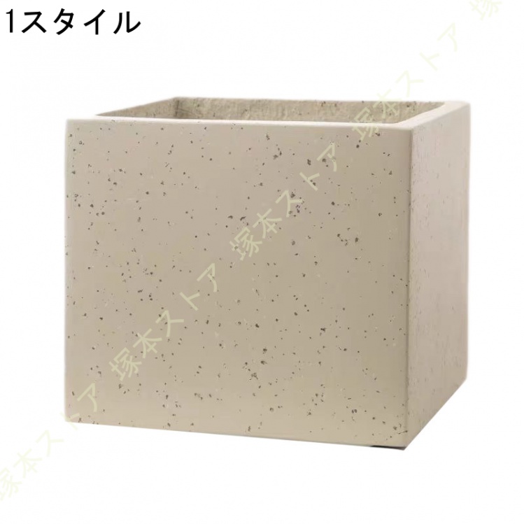 コンクリートのような重厚感のある見た目で 環境にやさしいエコ素材採用の大型プランター 排水穴あり 植木鉢をそのまま入れて植木鉢カバーにも プランター_1