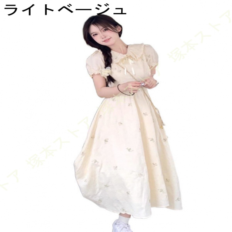 ロリータ レディース ブラウス 夏 姫袖 透け ラグジュアリー フリル