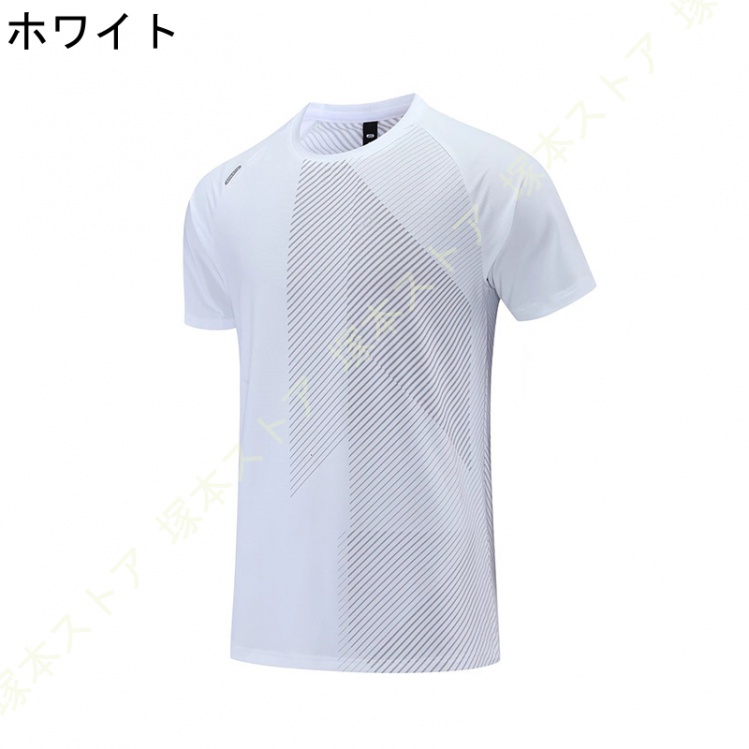 ジムtシャツ メンズ 半袖 筋トレ 丸首 ストレッチ 無地 トレーニングウェア Tシャツ ストレッチ...