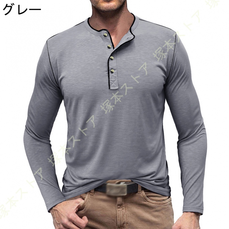 ロンT メンズ 長袖Tシャツ ロングTシャツ 長袖 アメカジ ヘンリー