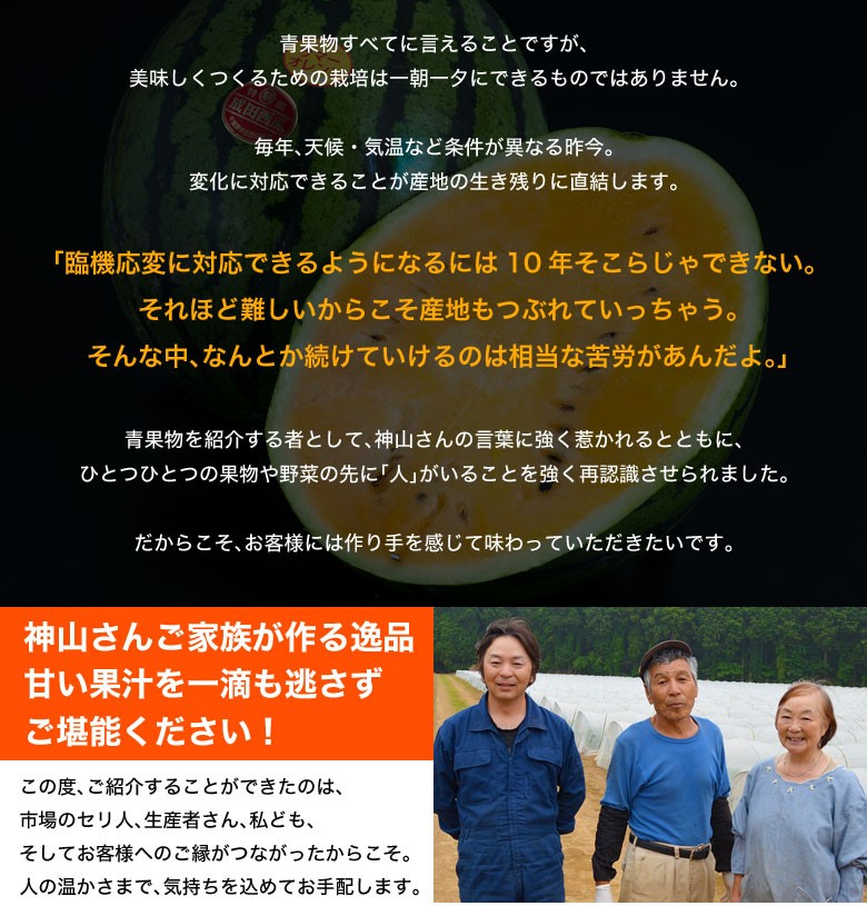 すいか スイカ 千葉県成田産 丸駒出荷組合 神山さんのサマー
