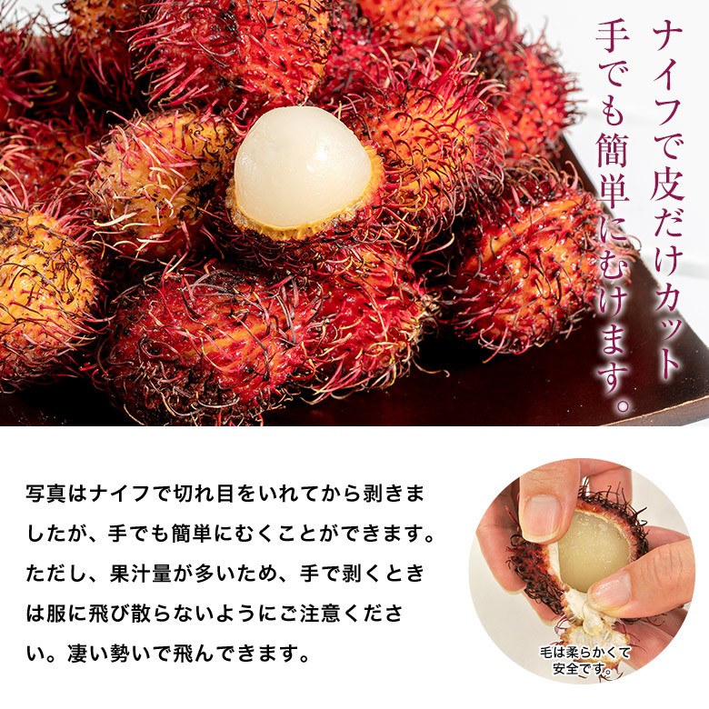 ランブータン 生 （フレッシュ） 約700g（20個前後）メキシコ産 ※冷蔵 送料無料 :203i11583:豊洲からの直送便 ヤフー店 - 通販 -  Yahoo!ショッピング