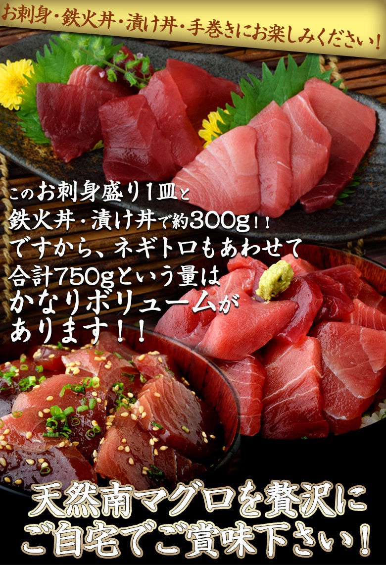 鮪 まぐろ 出群 マグロ ミナミマグロ インドマグロ 天然南マグロざんまい 3種合計750g 中トロ 同梱不可 送料無料 250g 50g 赤身 ネギトロたたき 大トロ