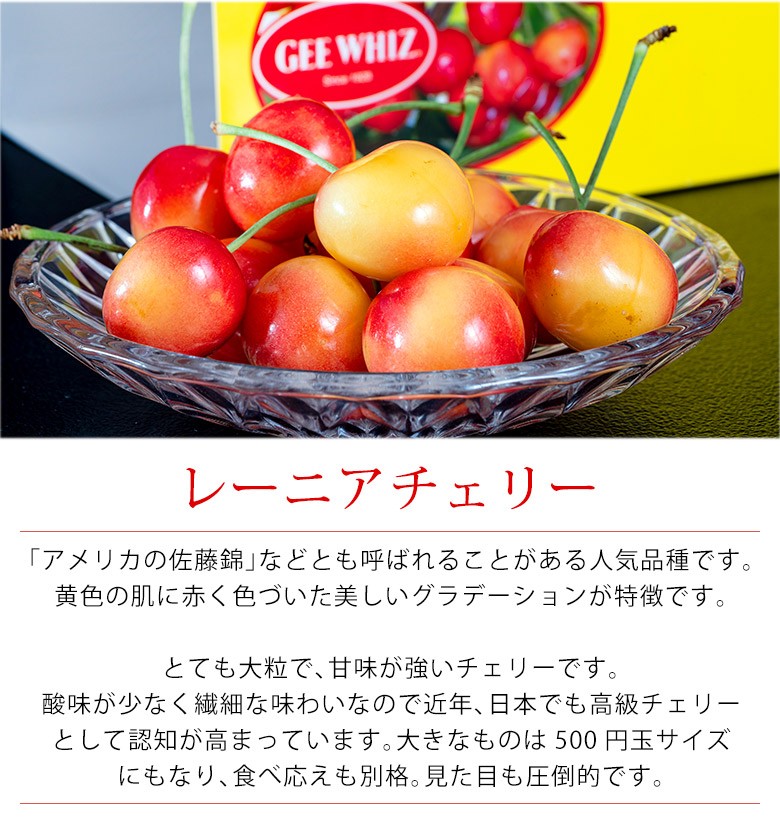 オービル農園『GEE WHIZ レイニアチェリー』アメリカ