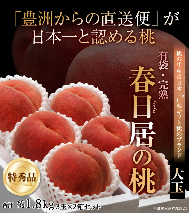 買い誠実山梨・春日居町産の桃「はなよめ」ご家庭用３kg箱③ 果物
