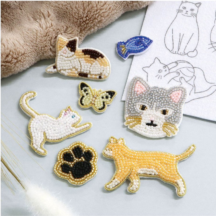 らくちくフェルト ビーズ刺繍スターターセット : つくる楽しみYahoo!店