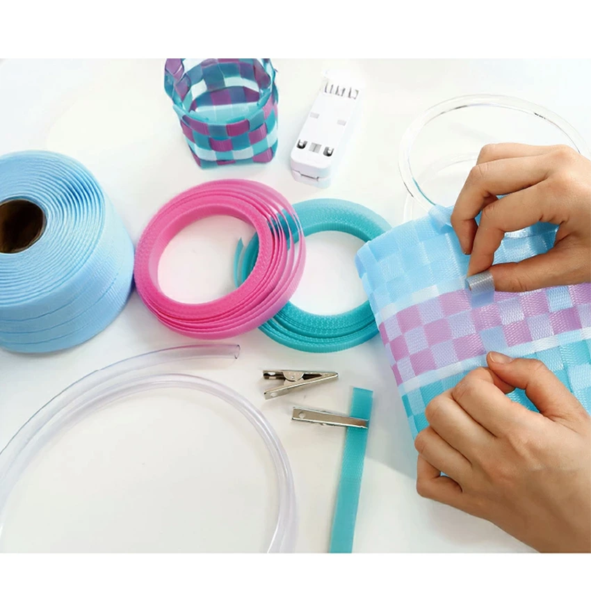 信越工業 手芸用PPバンド お得な6巻セット 色が選べる 15mmx100m かご