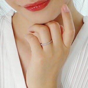 商品画像３ Pt950 1.0ct H-SI Vライン ダイヤモンド エタニティ リング