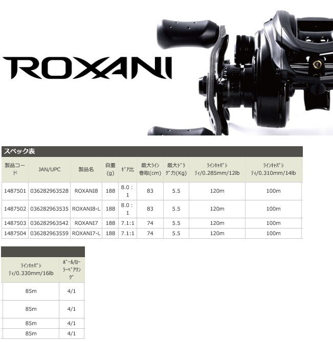 アブガルシア ロキサーニ7 右ハンドル Abu Garcia ベイトリール アブ ガルシア ロキサーニ 7 (ROXANI