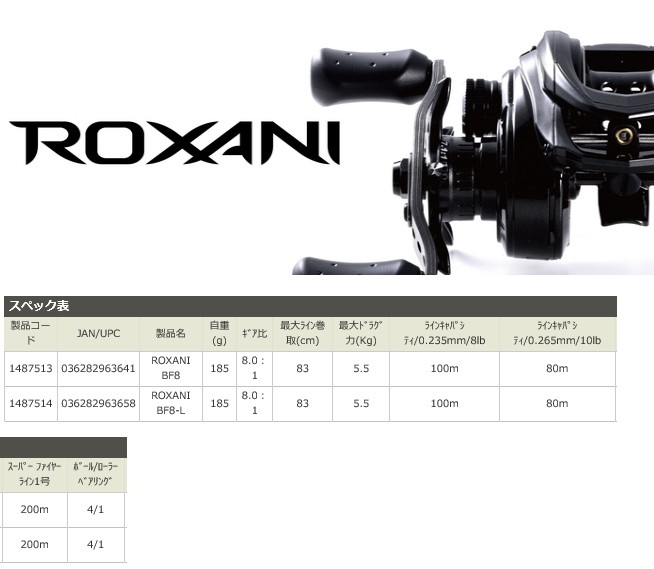ττAbu Garcia アブガルシア ベイトリール ROXANI  BF8 Amazon.com : AbuGarcia BF8-L (Roxani) Left-Hand Rolling