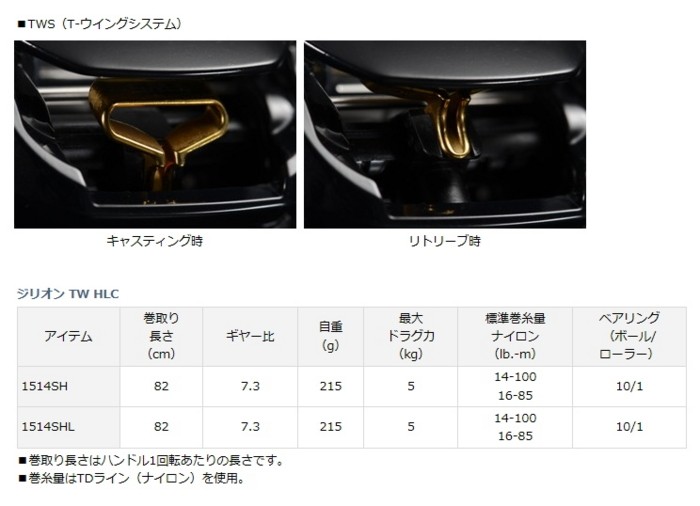 DAIWA（釣り） ダイワ ジリオン TW HLC 1514SH 右ハンドル