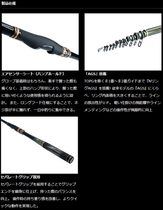 DAIWA（ダイワ） 磯竿 20 銀狼王牙 AGS 0号-53・R / 釣具 / daiwa