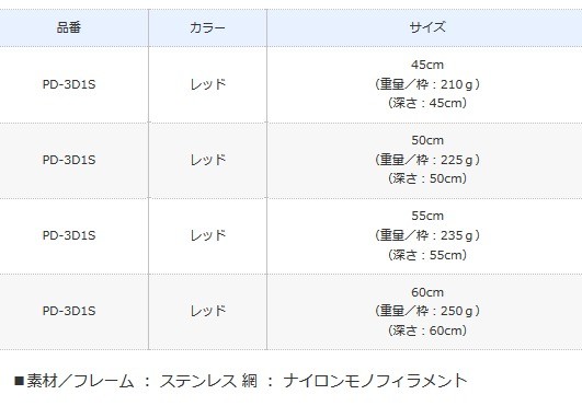 シマノ 　ステン磯ダモ （4つ折りタイプ） 　PD-3D1S 　レッド 　45cm 　3月New 　25％引 　α* Ё シマノ ステン磯ダモ(4つ折りタイプ) PD-3D1S 50cm レッド