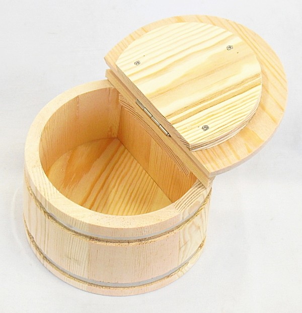 木製 エサ桶 かめや KG-273 Lサイズ / エサ箱 カニ桶 つり具