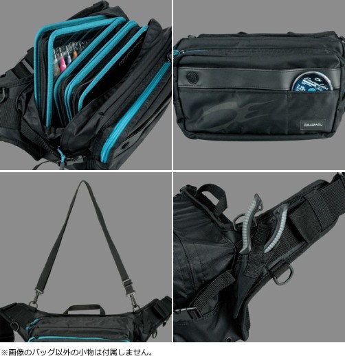 ▲美品 Daiwa/ダイワ エメラルダスST 86ML バッグ/収納袋付き DAIWA（釣り） ダイワ エメラルダス ウエストバッグB ブラック