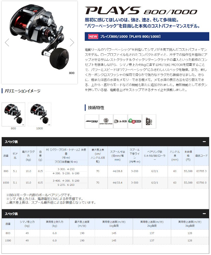 SHIMANOプレイズ800