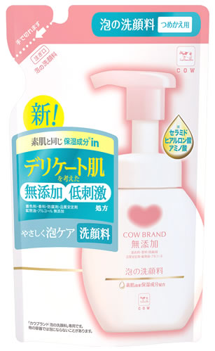 牛乳石鹸 カウブランド 無添加泡の洗顔料 つめかえ用 (140mL) 詰め替え用 泡タイプ｜tsuruha