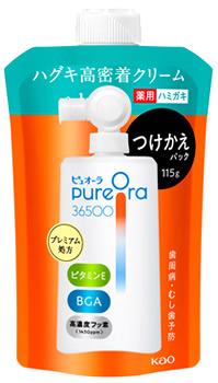 花王 ピュオーラ PureOra 36500 薬用ハグキ高密着クリームハミガキ つけかえ用 (115g) 付け替え用 歯みがき粉　医薬部外品｜tsuruha