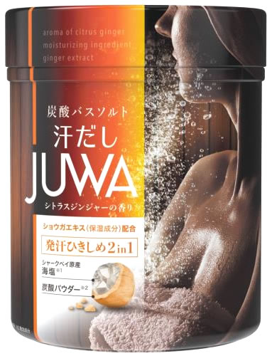 白元アース 汗だし JUWA シトラスジンジャーの香り (500g) 入浴剤 バスソルト｜tsuruha