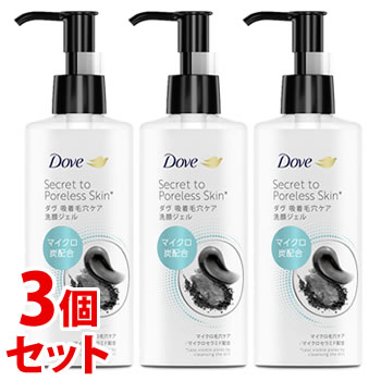 《セット販売》　ユニリーバ ダヴ 吸着毛穴ケア 洗顔ジェル (150mL)×3個セット 洗顔料 Dove｜tsuruha