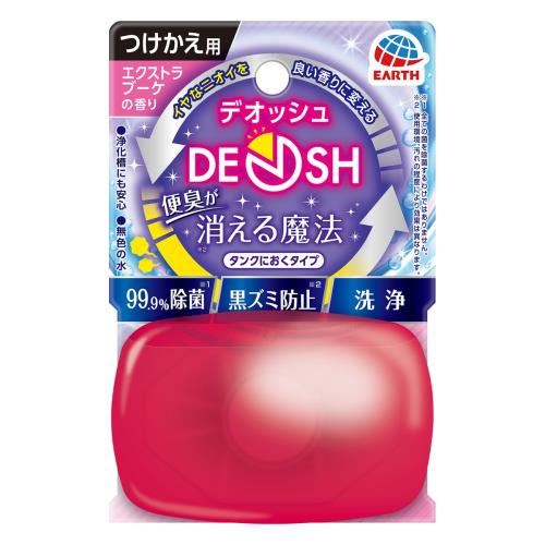 アース製薬 デオッシュ タンクにおくタイプ つけかえ エクストラブーケの香り (65mL) 付け替え トイレ用洗剤 芳香洗浄剤 DEOSH｜tsuruha