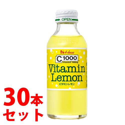 ハウスウェルネスフーズ C1000 ビタミンレモン 140ml×30本 瓶 (炭酸 