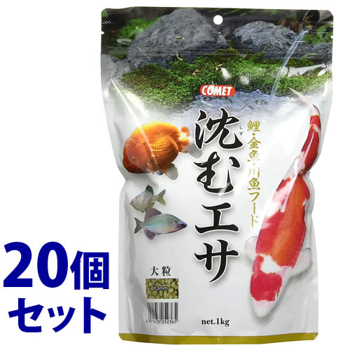 《セット販売》　イトスイ コメット 沈むエサ 大粒 (1kg)×20個セット 錦鯉 金魚 川魚 エサ