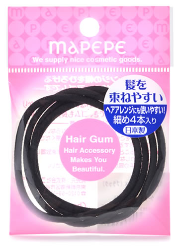 シャンティ マペペ リングゴムM ブラック (4個) ヘアゴム 髪ゴム