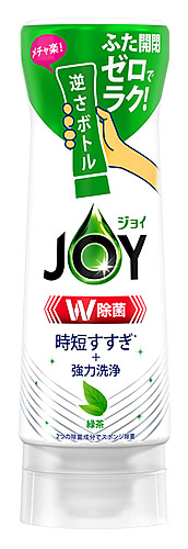 P&G 除菌ジョイ コンパクト 緑茶の香り 逆さボトル (290mL) 台所用洗剤 食器用洗剤　P＆G｜tsuruha