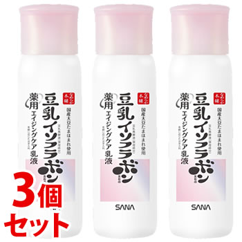 《セット販売》　ノエビア サナ なめらか本舗 薬用リンクル乳液 ホワイト (150mL)×3個セット 豆乳イソフラボン配合　医薬部外品