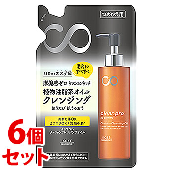 《セット販売》　コーセーコスメポート ソフティモ クリアプロ クッションクレンジングオイル つめかえ用 (160mL)×6個セット メイク落とし　送料無料