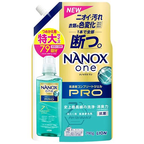 ライオン ナノックス ワン プロ つめかえ用 特大 (790g) 詰め替え用 NANOX one Pro 洗濯洗剤 液体｜tsuruha