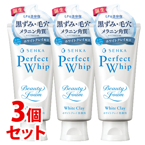 《セット販売》　ファイントゥデイ 洗顔専科 パーフェクトホイップ ホワイトクレイ (120g)×3個セット 洗顔フォーム