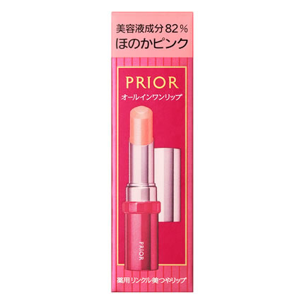 資生堂 プリオール 薬用 リンクル美つやリップ PK ほのかピンク (3.5g) SPF15 PA+ カラーリップクリーム オールインワンリップ PRIOR　医薬部外品