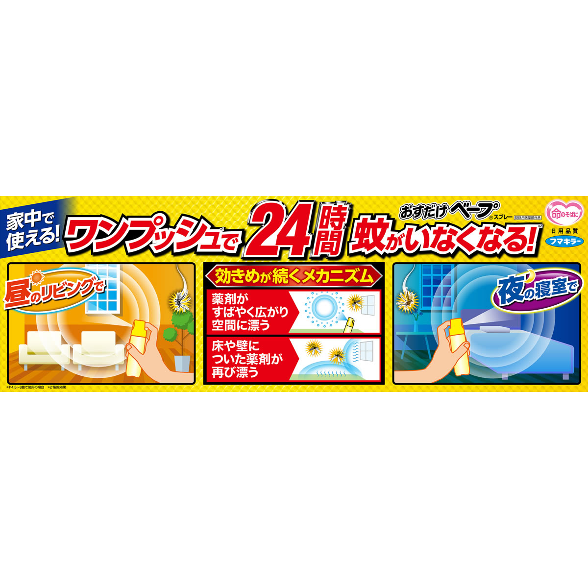 フマキラー おすだけベープスプレー 210回分 無香料 (43.75mL) 蚊 ハエ　【防除用医薬部外品】｜tsuruha｜04