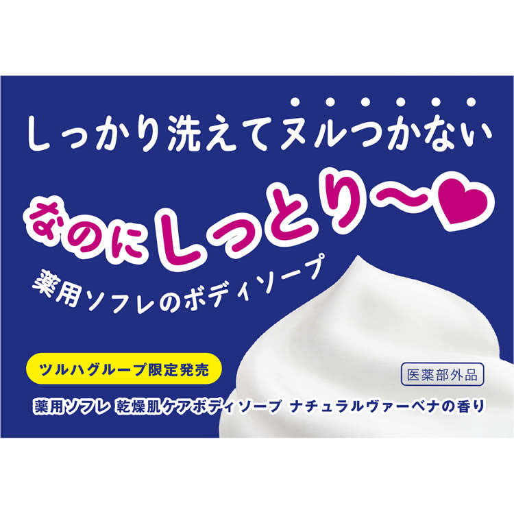 ツルハグループ限定　セット販売　バスクリン 薬用ソフレ 乾燥肌ケアボディソープ ナチュラルヴァーベナの香り つめかえ用 (400mL)×6個 低刺激性　医薬部外品 | ブランド登録なし | 01