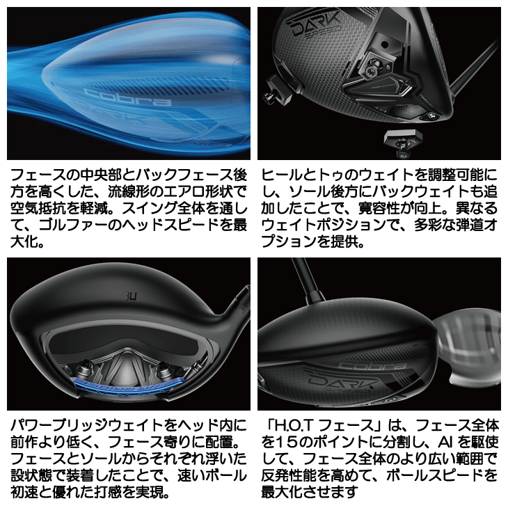 コブラ　ダークスピード LS 10.5° VF 6X コブラ ダークスピード LS 10.5° VF 6X DARKSPEED LS Driver