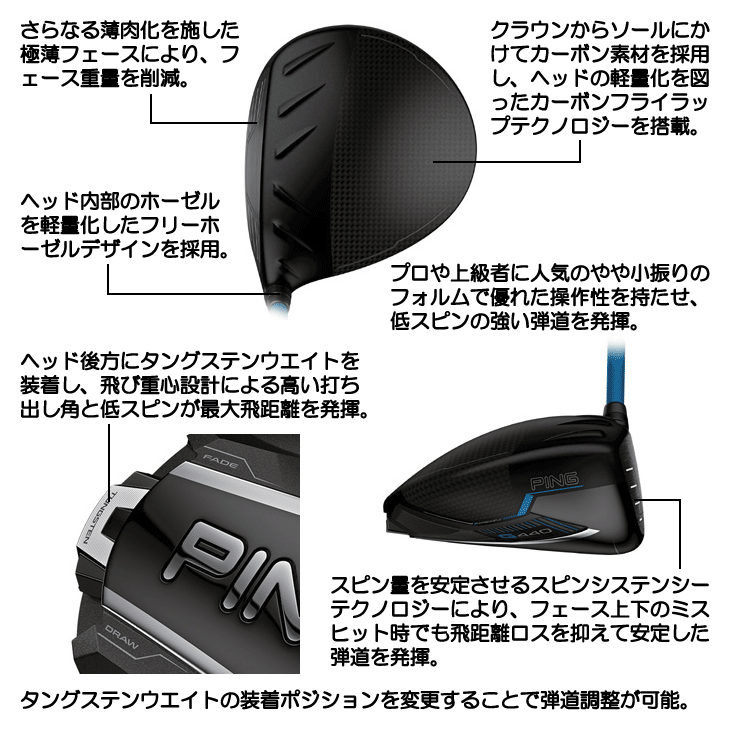 PING ピン G440 LST ドライバー ディアマナ BB 53 右利き用 日本正規品